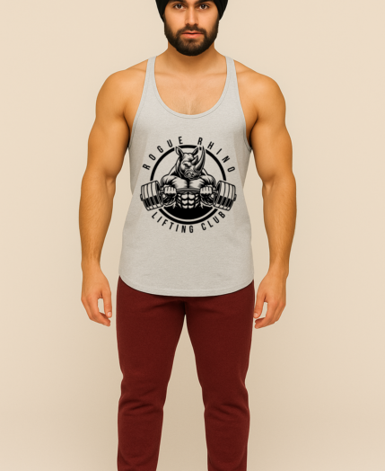 Alpha Stringer Tank – Heather Grey