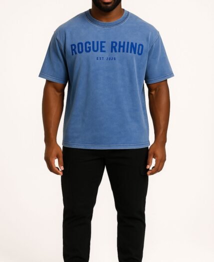 RhinoGrit Vintage Dye Tee – Indigo Blue