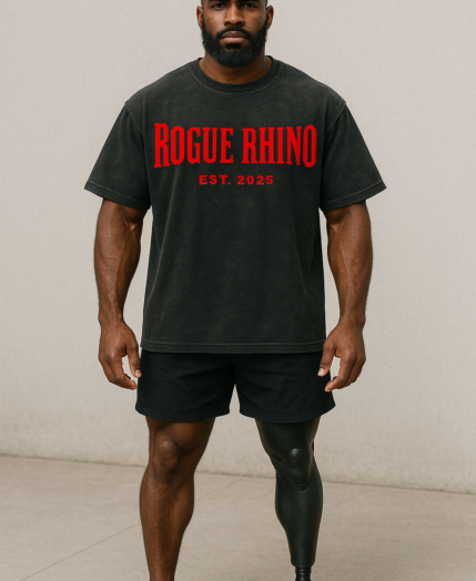 Heavyweight Stamped Tee – Blackout Red