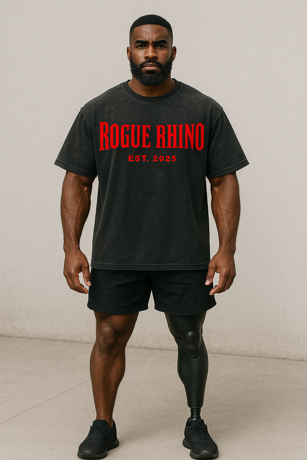 Heavyweight Stamped Tee – Blackout Red