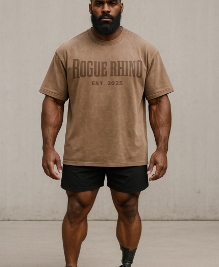 Heavyweight Stamped Tee – Bronze Fog