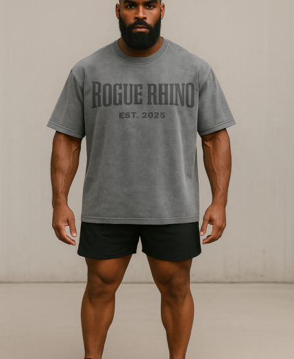 Heavyweight Stamped Tee – Iron Slate