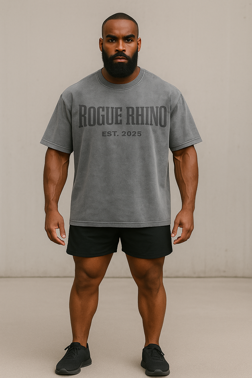 Heavyweight Stamped Tee – Iron Slate