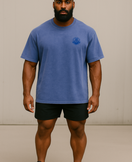 Heavyweight Drop Tee – Cobalt Blue