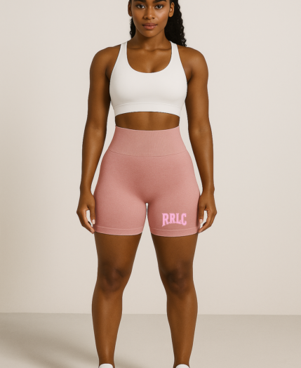 Seamless Ribbed Shorts - Rose Pink
