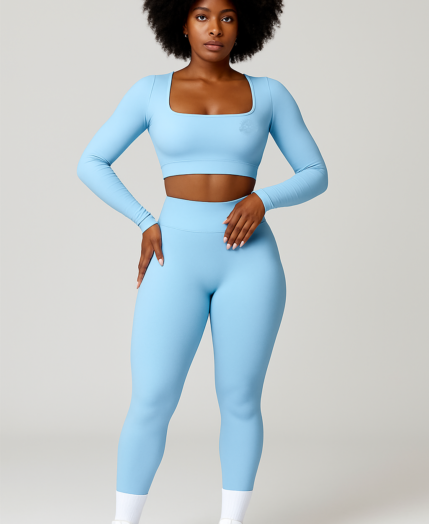 Luxe Physique 2-Piece Set – Misty Blue